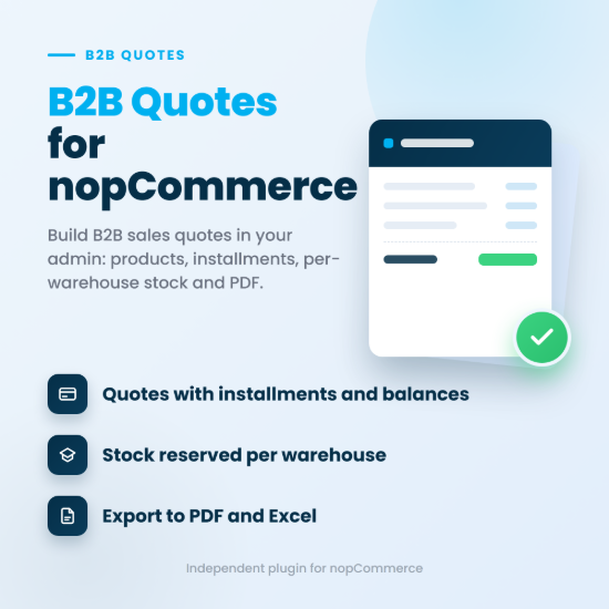 Picture of B2B Quotes — Sales Quotes for nopCommerce