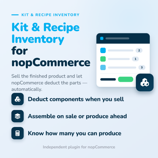 Picture of Kit & Recipe Inventory (BOM) for nopCommerce